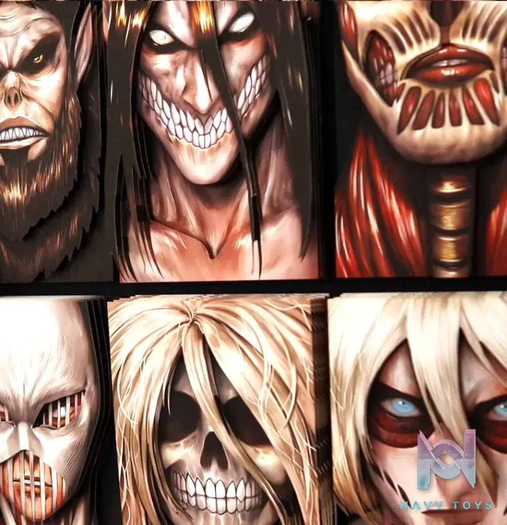 KALA HOME Studio – Attack on Titan Multiple Characters #04 Titan 3D Decorative Painting Attack on Titan