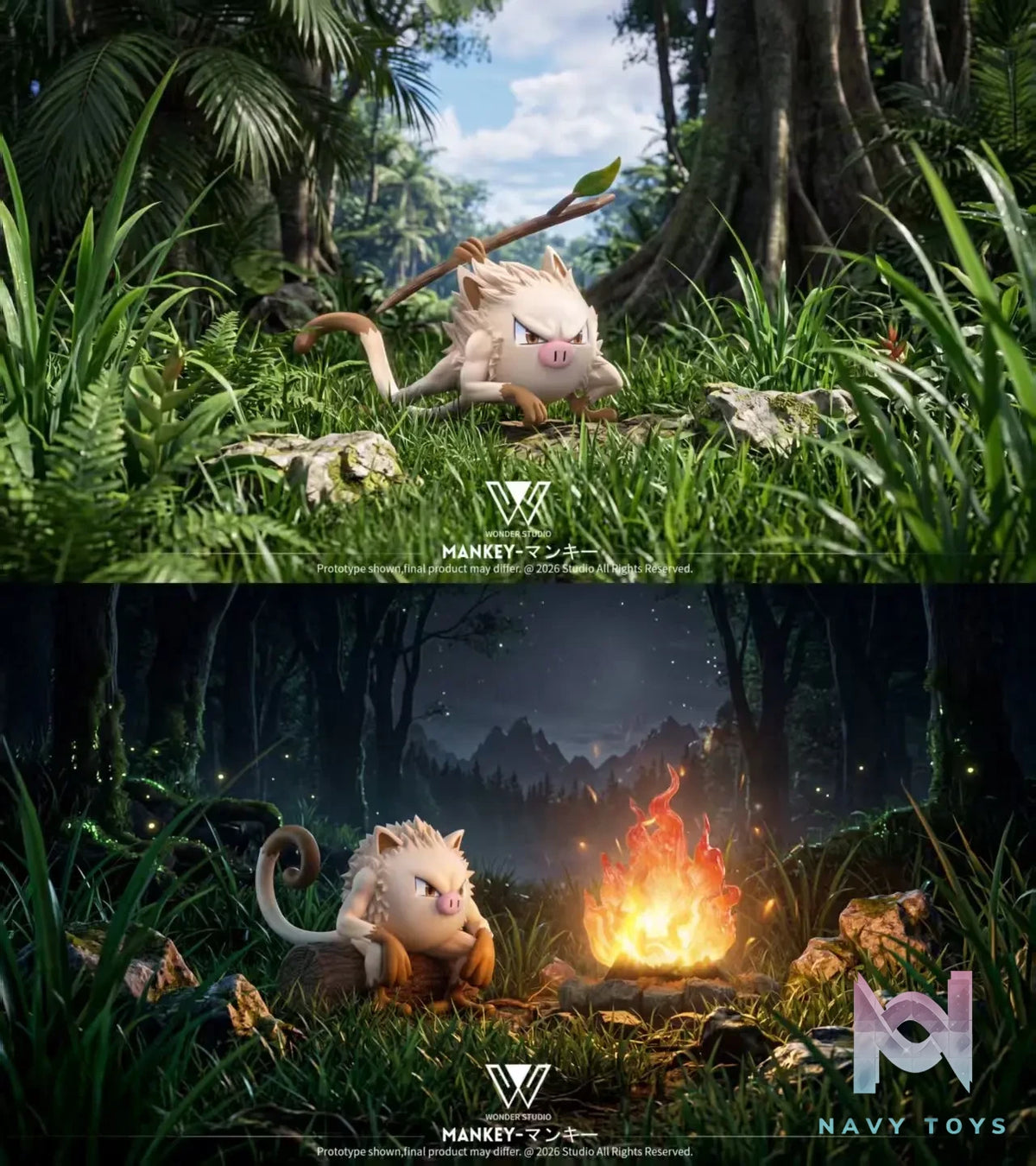 Wonder Studio – Primeape Evolution Group Pokémon
