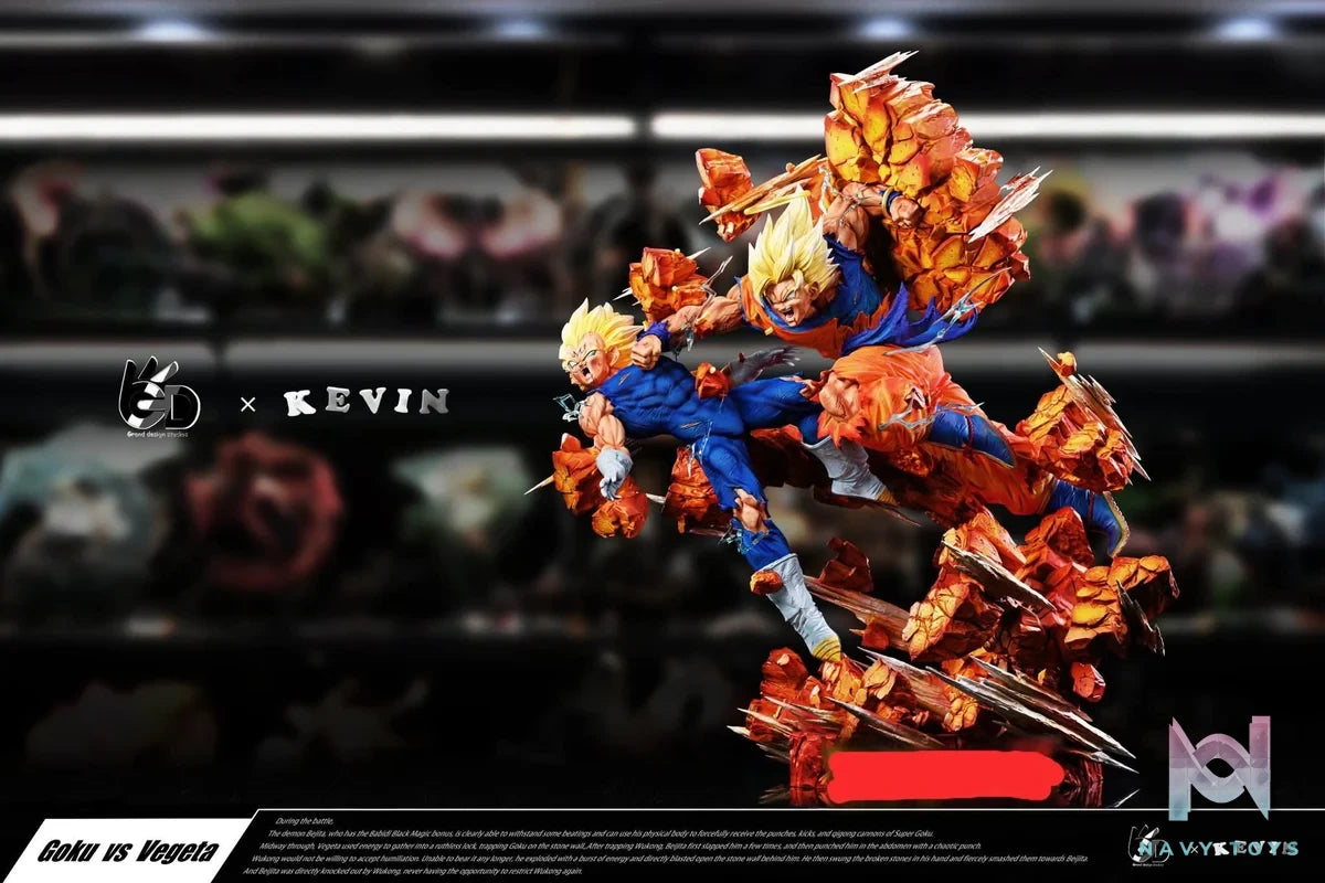Goku vs Vegeta resin statue Grand Design Studio anime figure