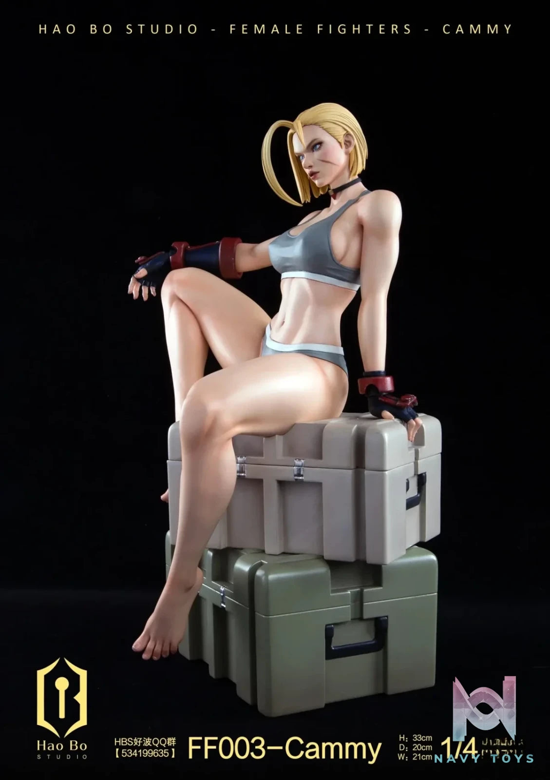 HAO BO Studio - 1/4 Statue Female Fighter Series FF003 Cammy resin statue Navy Toys anime figure