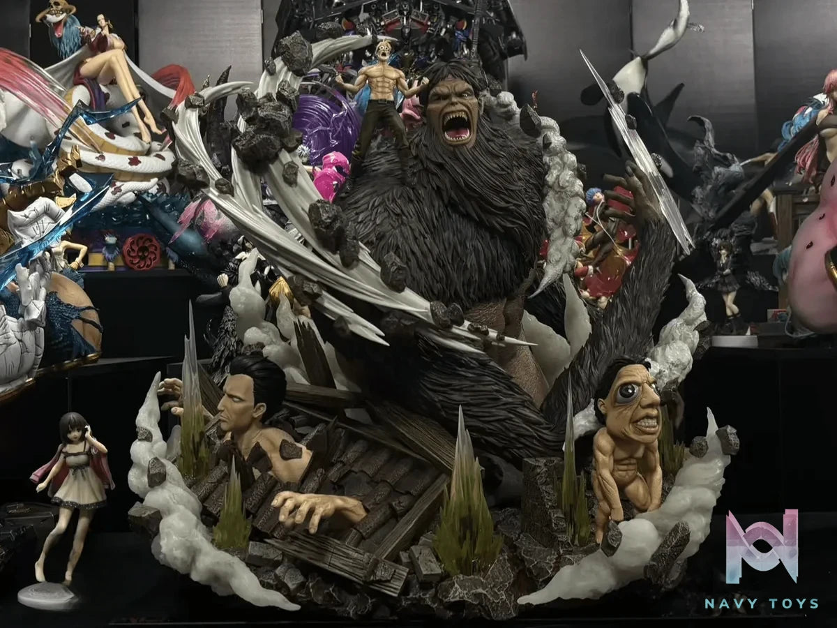 Freedom Studio - Attack on Titan 016 Zeke Yeager & Beast Titan resin statue Navy Toys anime figure