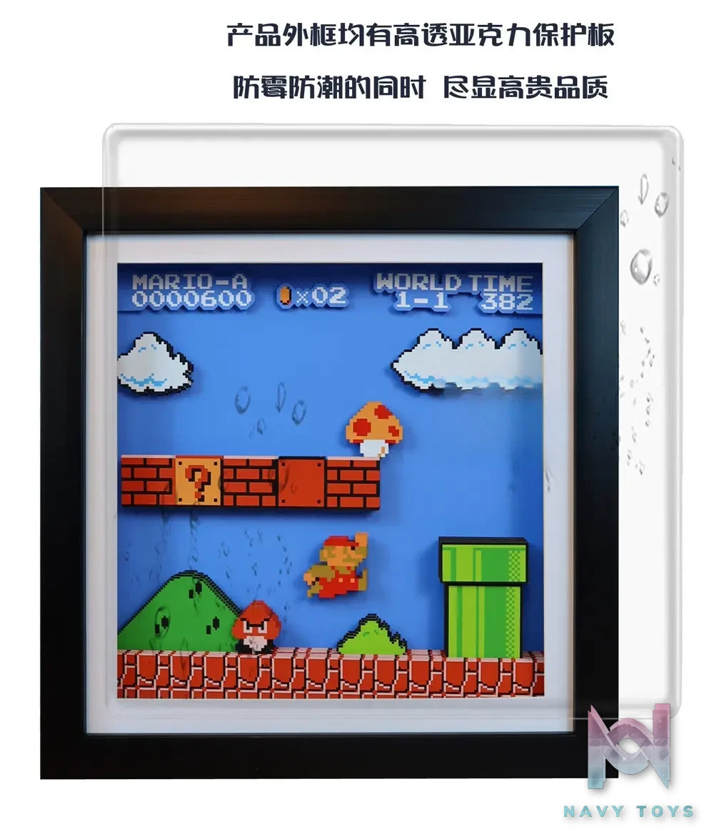 KALA HOME Studio – Mario Pixel Art 3D Decorative Painting Super Mario