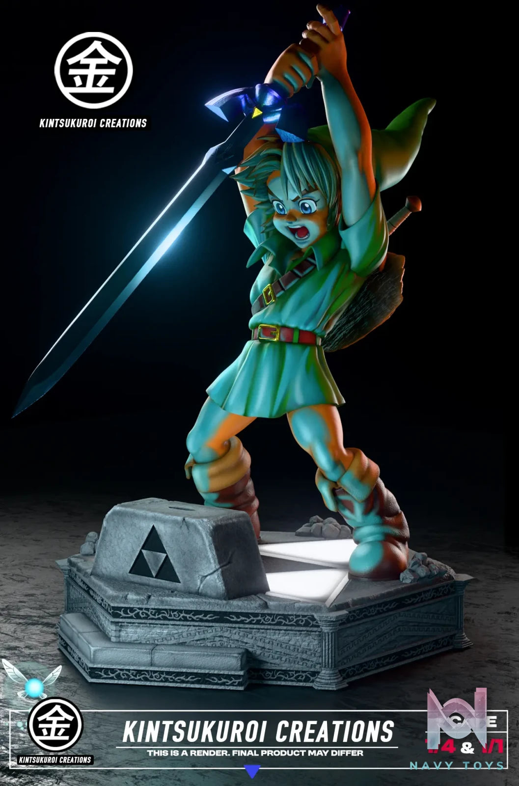 KINTSUKUROI CREATIONS Studio – The Legend of Zelda YOUNG LINK PULLING MASTER SWORD