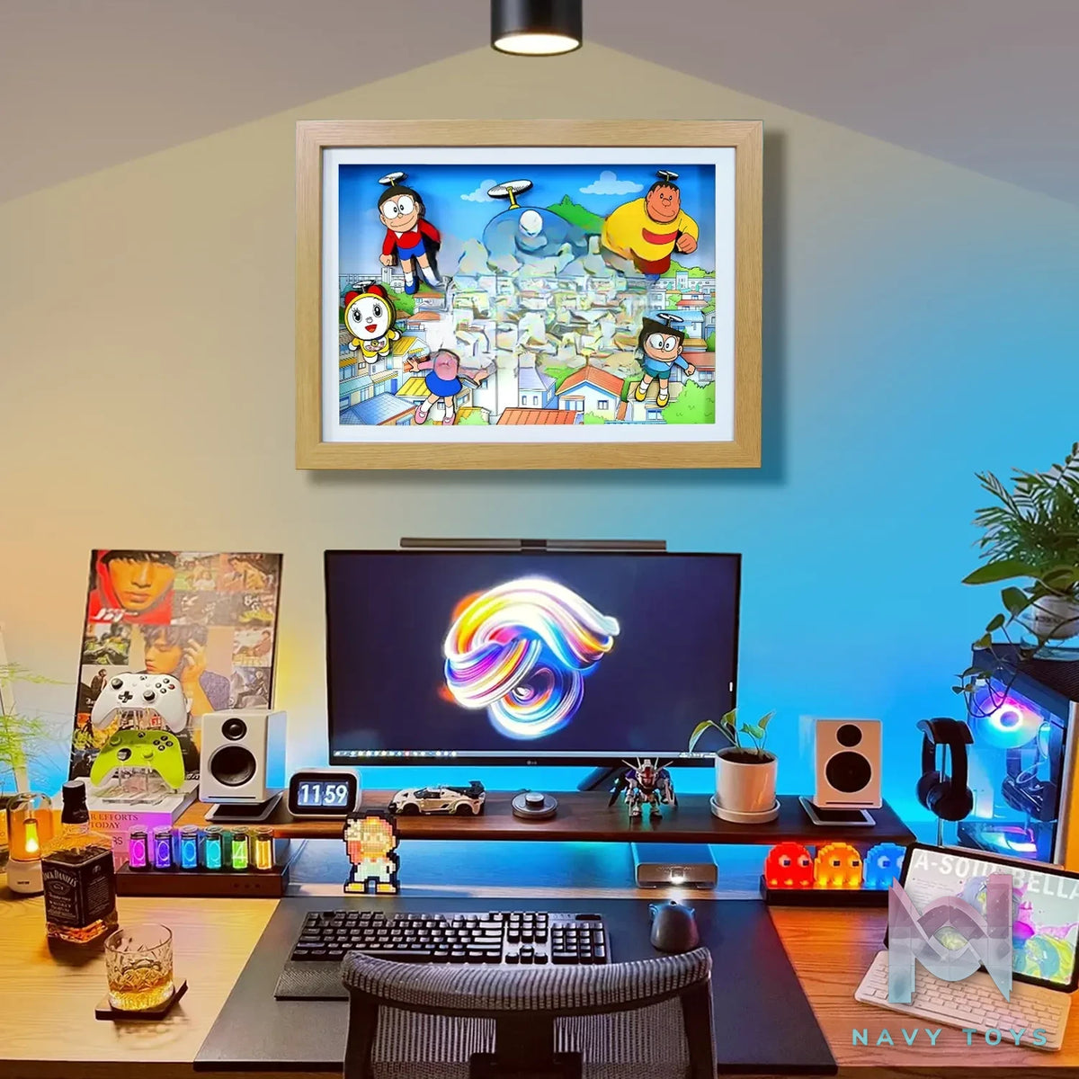 KALA HOME Studio – Doraemon Multiple Characters #03 3D Decorative Painting Doraemon
