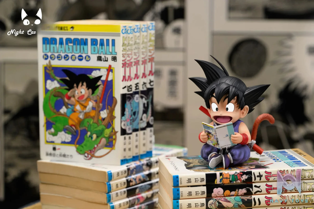 Night Cat Studio – Dragon Ball Little Son Goku reading Dragon Ball comic book