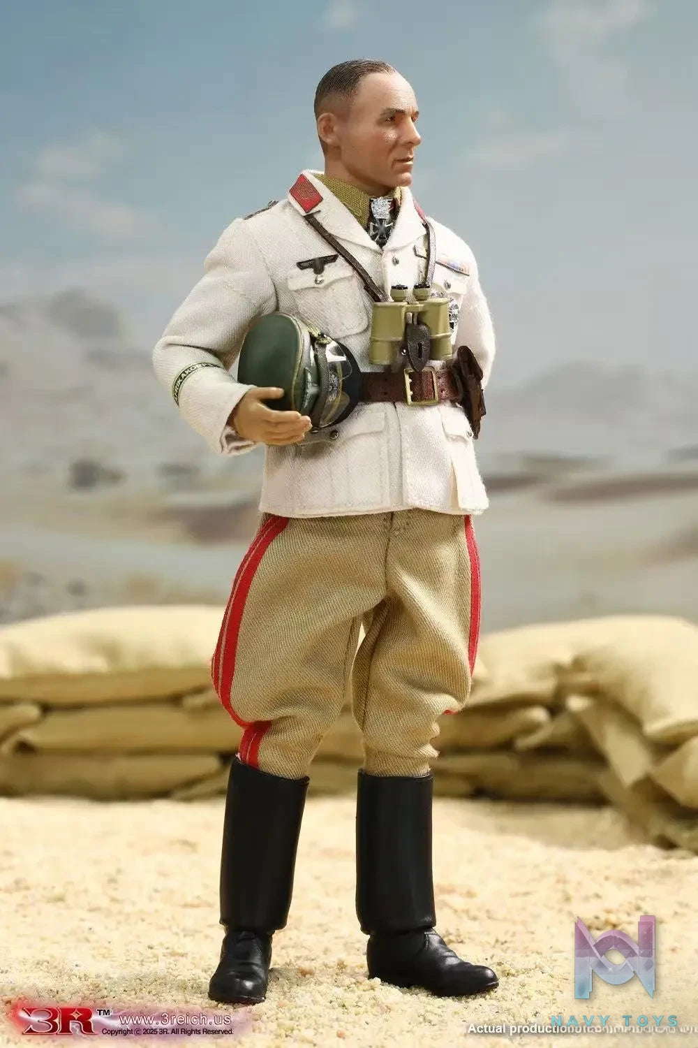 3R Studio – 1/12 Army Field Marshal Desert Fox Rommel Articulated Action Figure TG80004