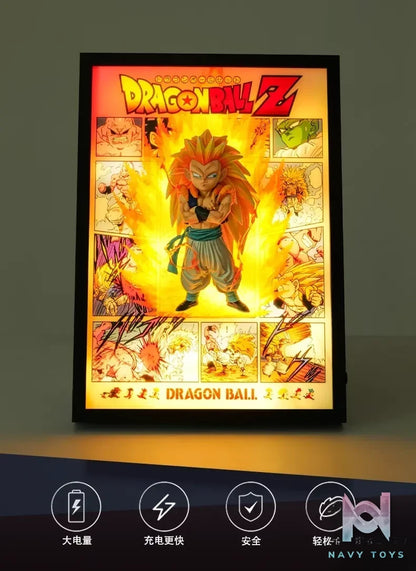 Time tree Studio – Dragon Ball Son Goku & Gotenks Decorative 3D Stereoscopic Painting