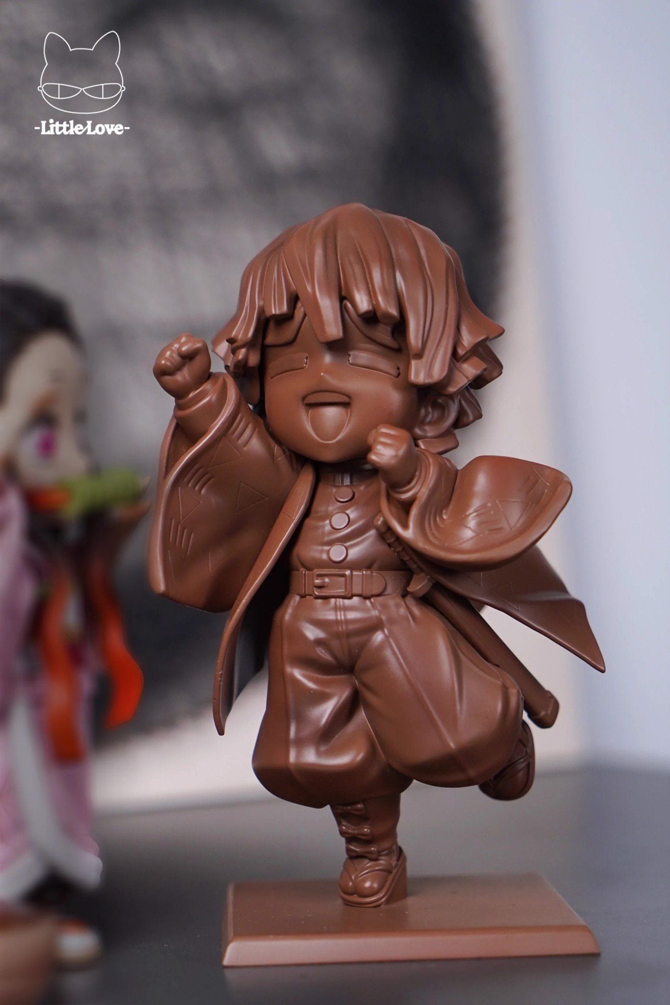 Nezuko & Zenitsu Chocolate resin statue little love studio anime figure
