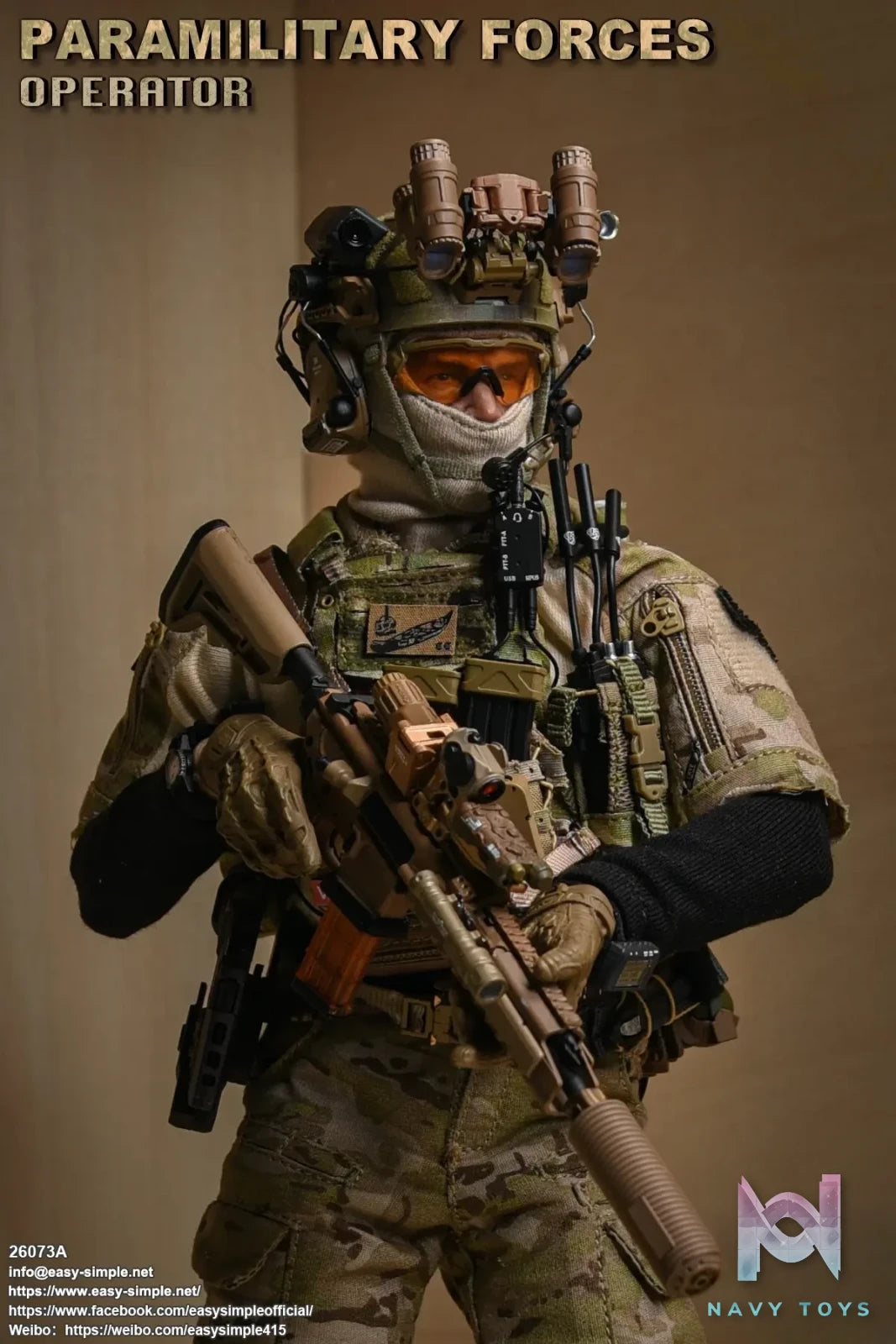 Easy Simple – Paramilitary Forces Operator Action Figure 26073A X 26073B (Licensed)