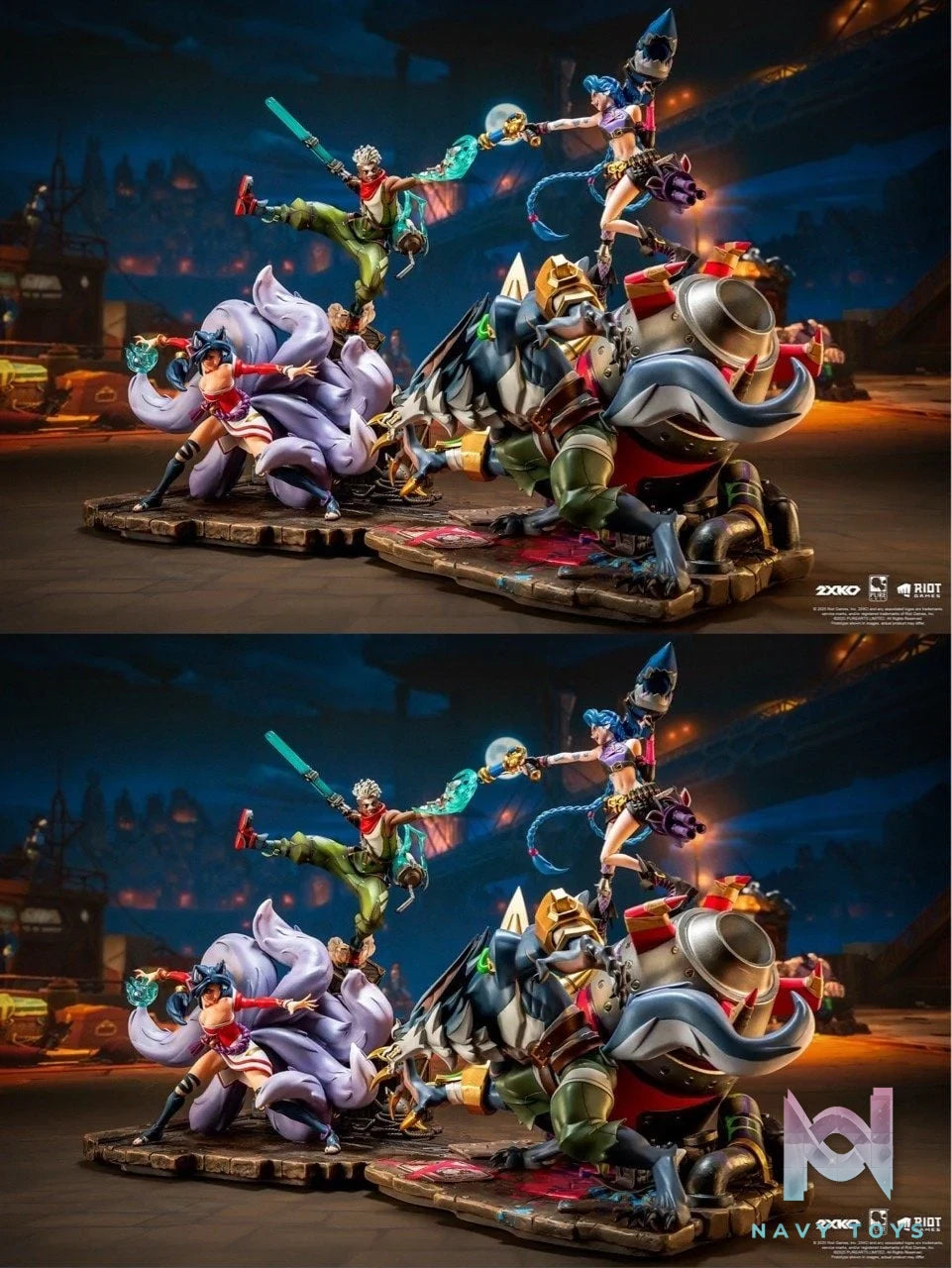 Ahri & Ekko VS Jinx & Warwick - League Of Legends - PureArts Studio resin statue PureArts Studio anime figure