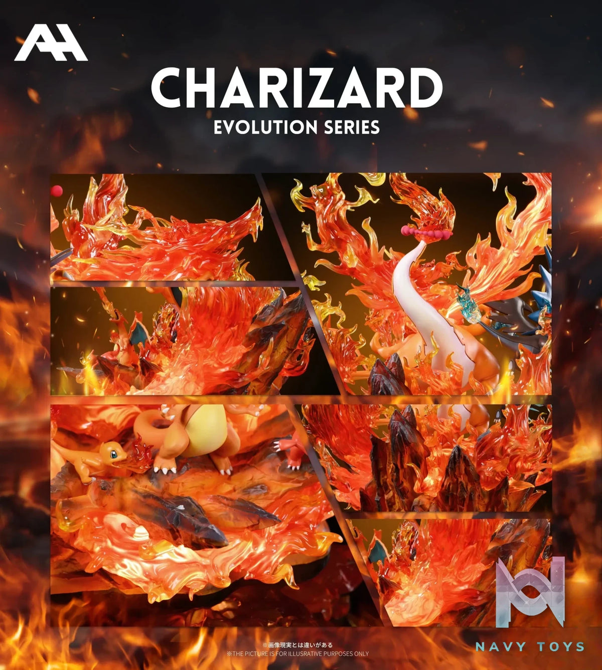 AH Studio – Pokemon Dynamax Charizard family