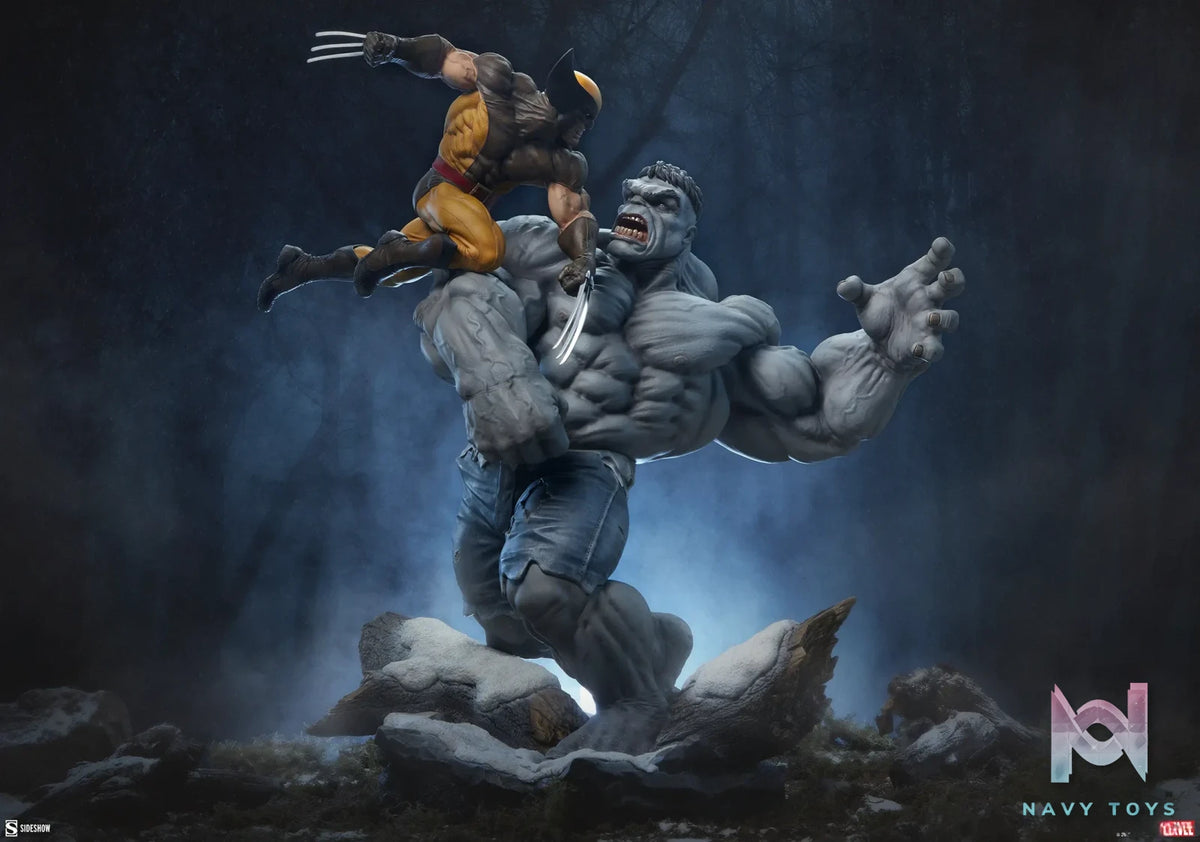 Sideshow Collectibles – Marvel collectible Grey Hulk vs Wolverine 2002162 (Licensed)