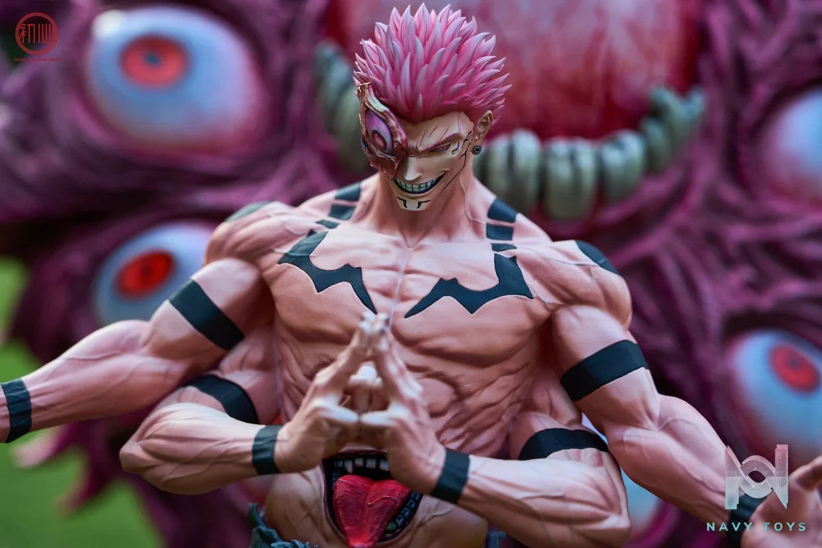 Ryomen Sukuna - 𝗜𝗻𝗶𝘁𝗶𝗮𝗹 𝗔𝘀𝗽𝗶𝗿𝗮𝘁𝗶𝗼𝗻 𝗦𝘁𝘂𝗱𝗶𝗼 resin statue Navy Toys anime figure