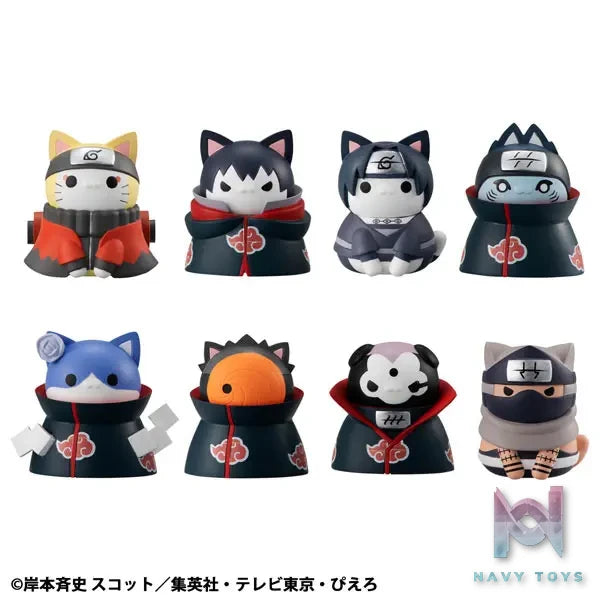 MegaHouse – MEGA CAT PROJECT NARUTO Shippuden Nyaruto! “Akatsuki” to Zenmen Taiketsu! Konohagakure no Sato no Koubouhen! 8Pack BOX (Licensed)
