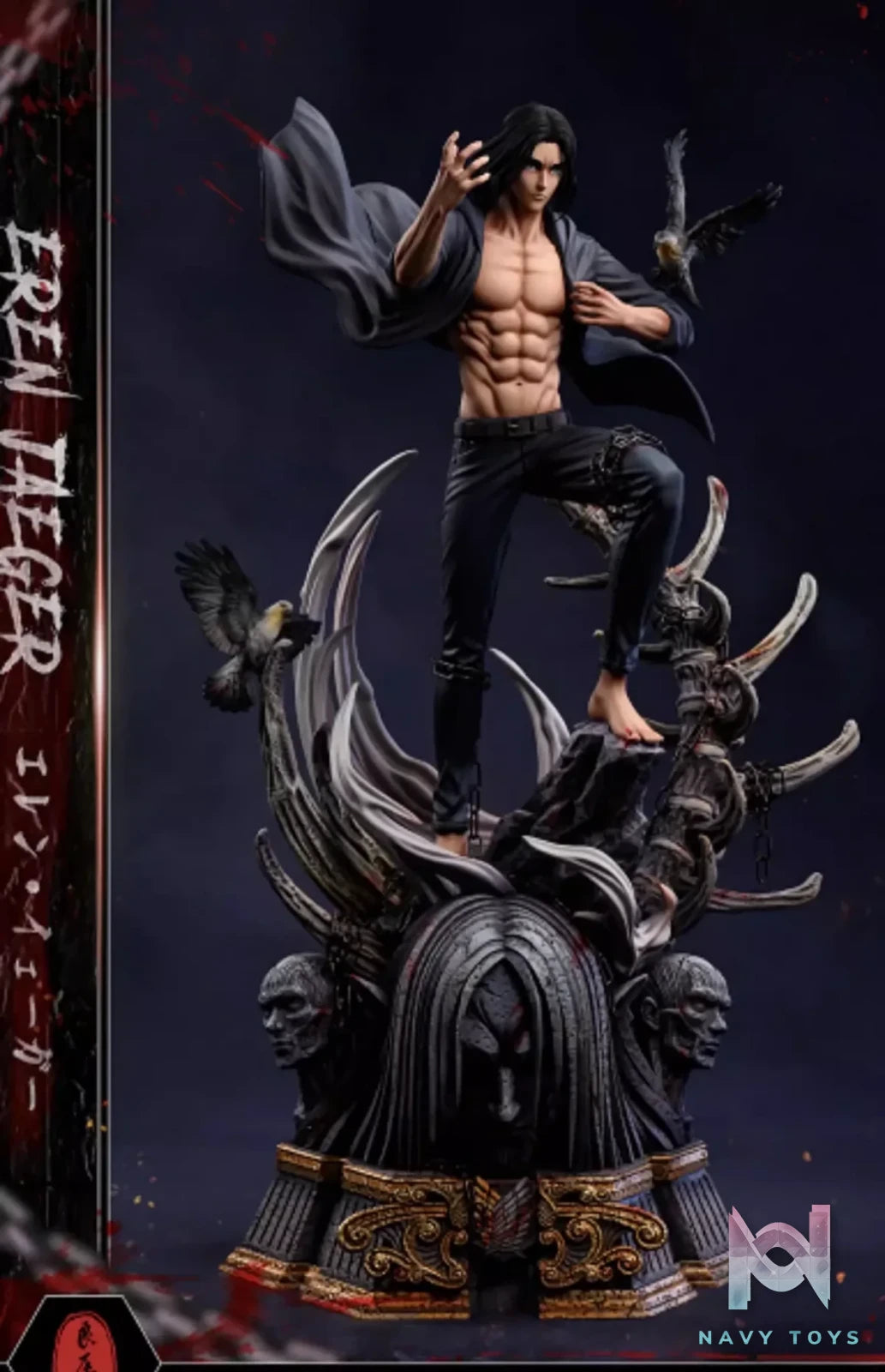 LC Studio - Attack on Titan 19 years old Eren resin statue Navy Toys anime figure