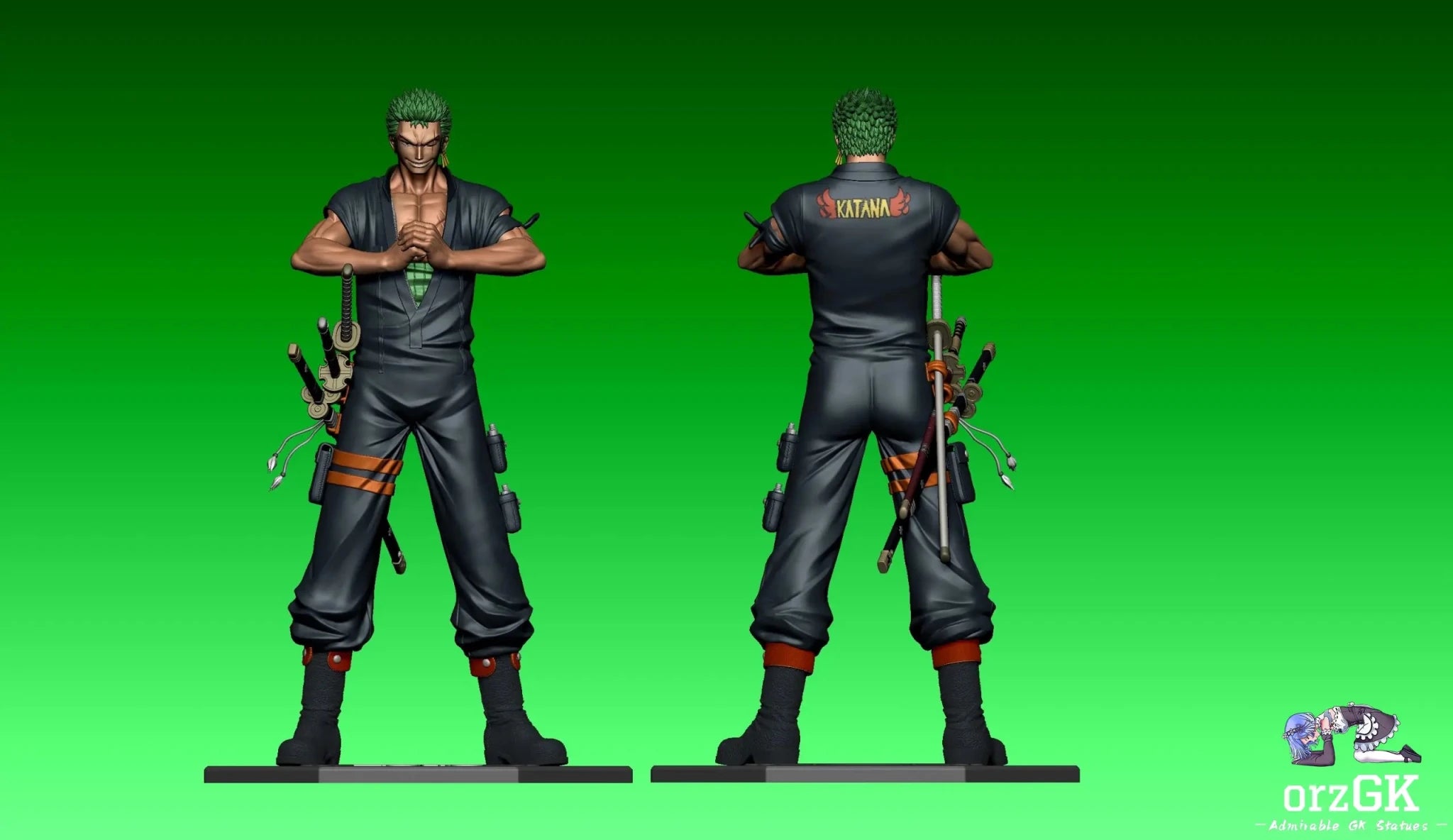 JW Studio - Straw Hat Pirates 3 Roronoa Zoro One Piece resin statue Navy Toys anime figure