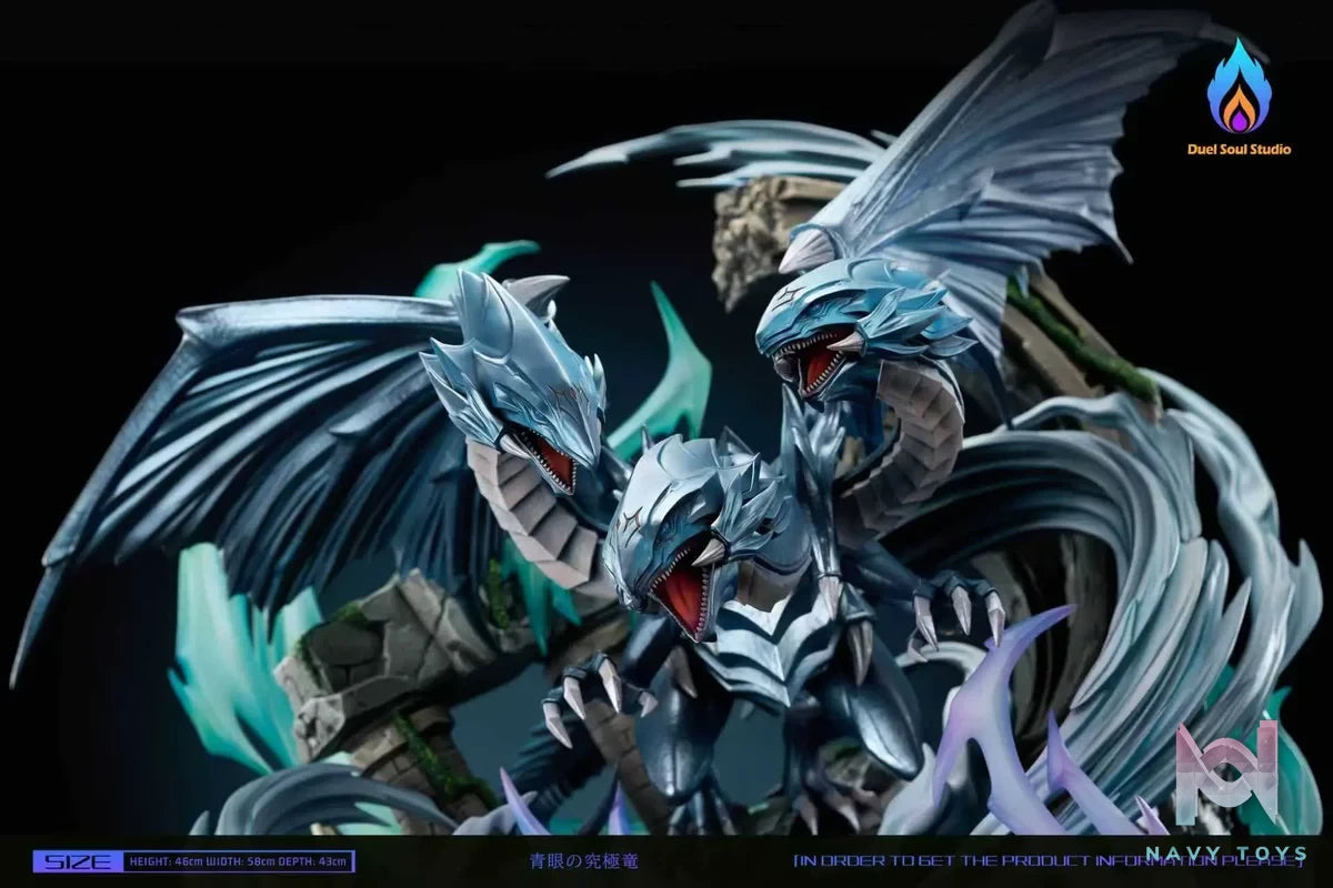 Duel Soul Studio - Yu - Gi - Oh! Blue - Eyes Ultimate Dragon Summoning resin statue Navy Toys anime figure
