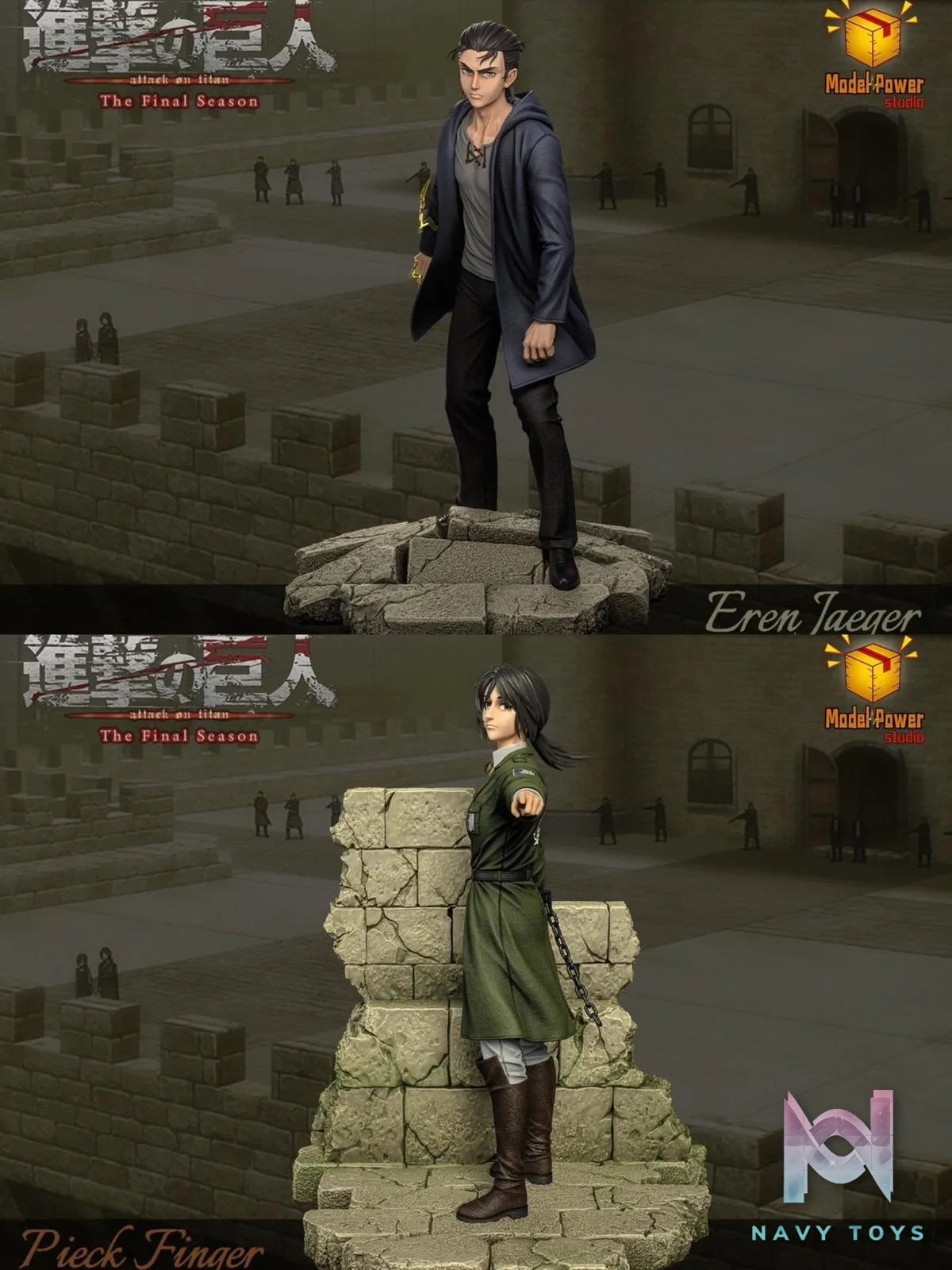 Eren Yeager & Pieck - Attack On Titan - Model Power Studio resin statue Model Power Studio anime figure