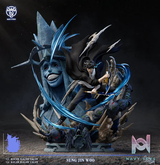 Sung Jinwoo VS Statue of God resin statue mask studio anime figure