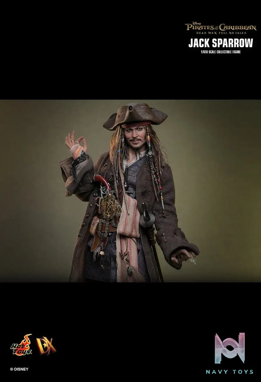 Hottoys – Pirates of the Caribbean: Dead Men Tell No Tales Jack Sparrow 1/6th scale Collectible Figure DX37 DX38 (Licensed)