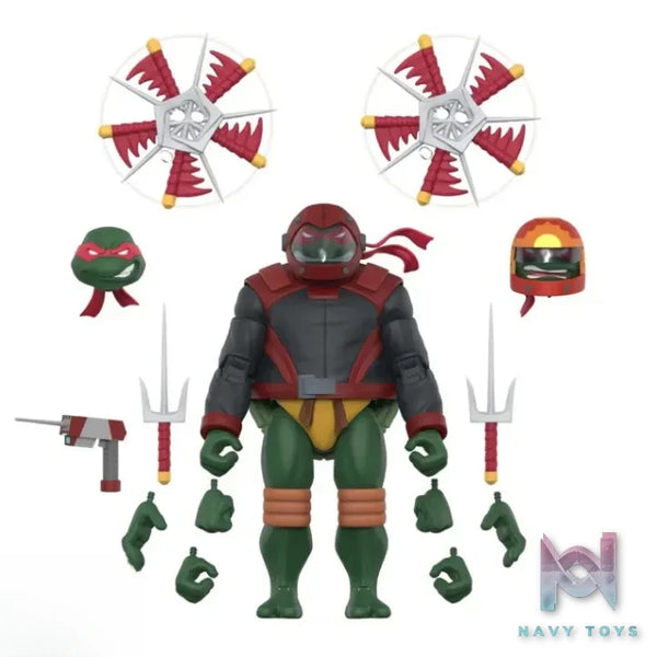 Super7 – ULTIMATES! Teenage Mutant Ninja Turtles Wave 14 Raphael (Road Gear) 7 Action Figure SUP82242 (Licensed)