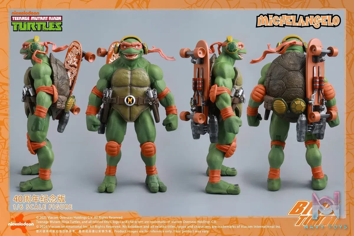 BIGFTOYS – TNMT Michelangelo 40th Anniversary Edition 1/6 Action Figure BIGF-004 (Licensed)
