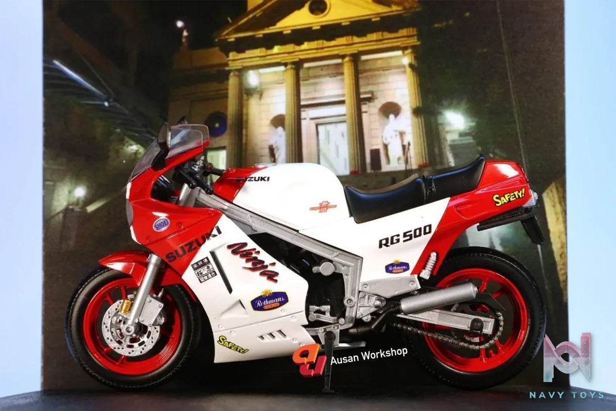 Ausan WorkShop Studio – RG 500 Motorcycle with Wireless Power Diorama & Retro Phone Booth AS012 AS002N (Licensed)