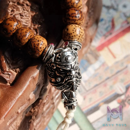 Raven Studio (silver jewelry) – Cyber ​​Zhong Kui Triple‑Hole Spacer Bead Original