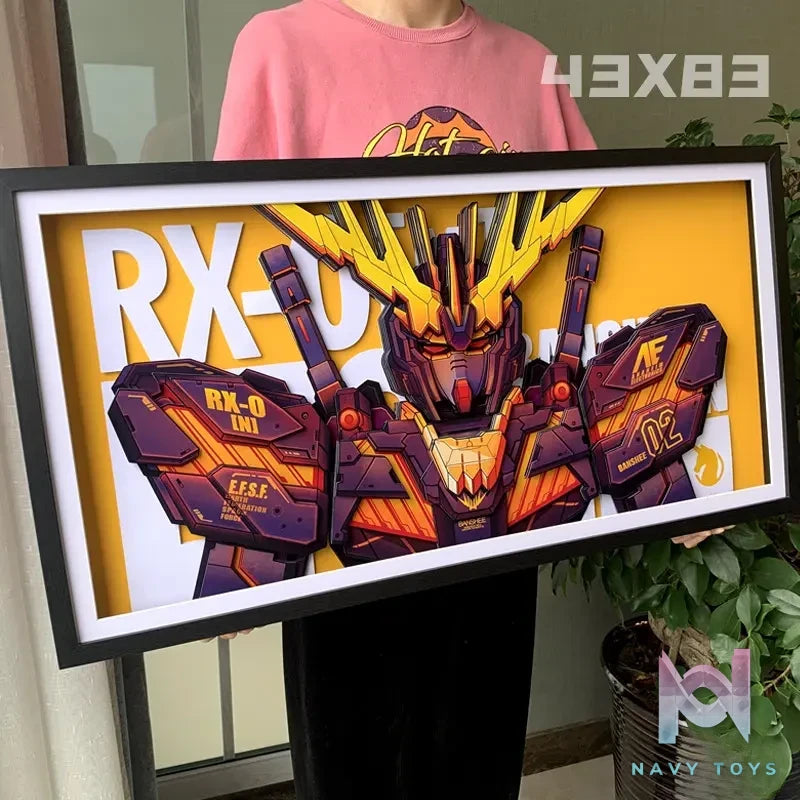 KALA HOME Studio – Unicorn Gundam 02 Banshee 3D Decorative Painting Gundam