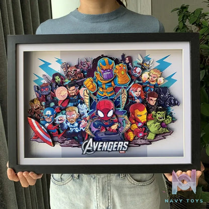 KALA HOME Studio – Marvel Multiple Characters #01 3D Decorative Painting Marvel