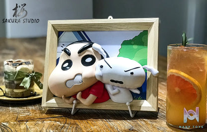 Sakura Studio X OPP Studio – Crayon Shinchan And Shiro Photo Frame
