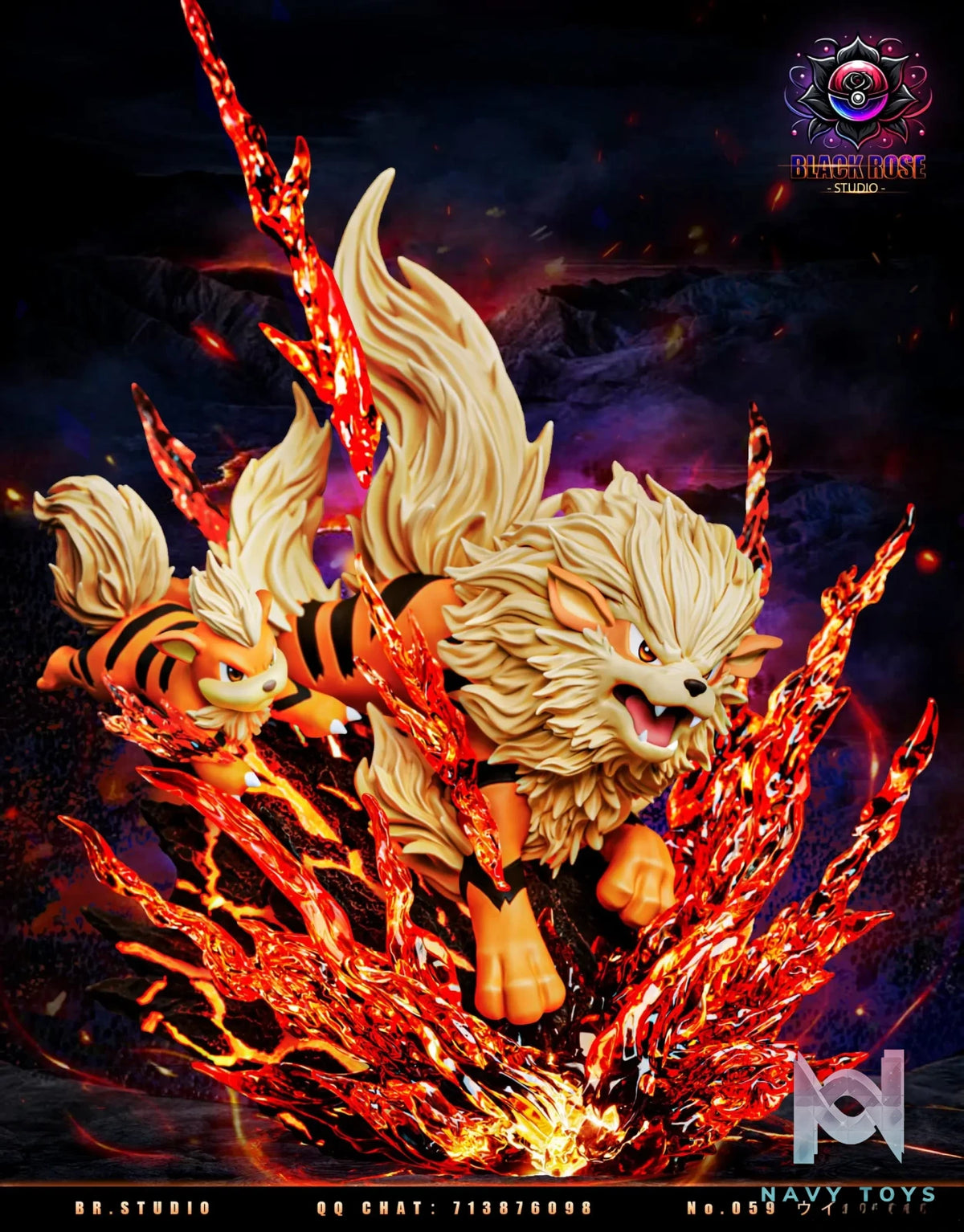 BLACK ROSE Studio – Pokemon Arcanine Evolution Set
