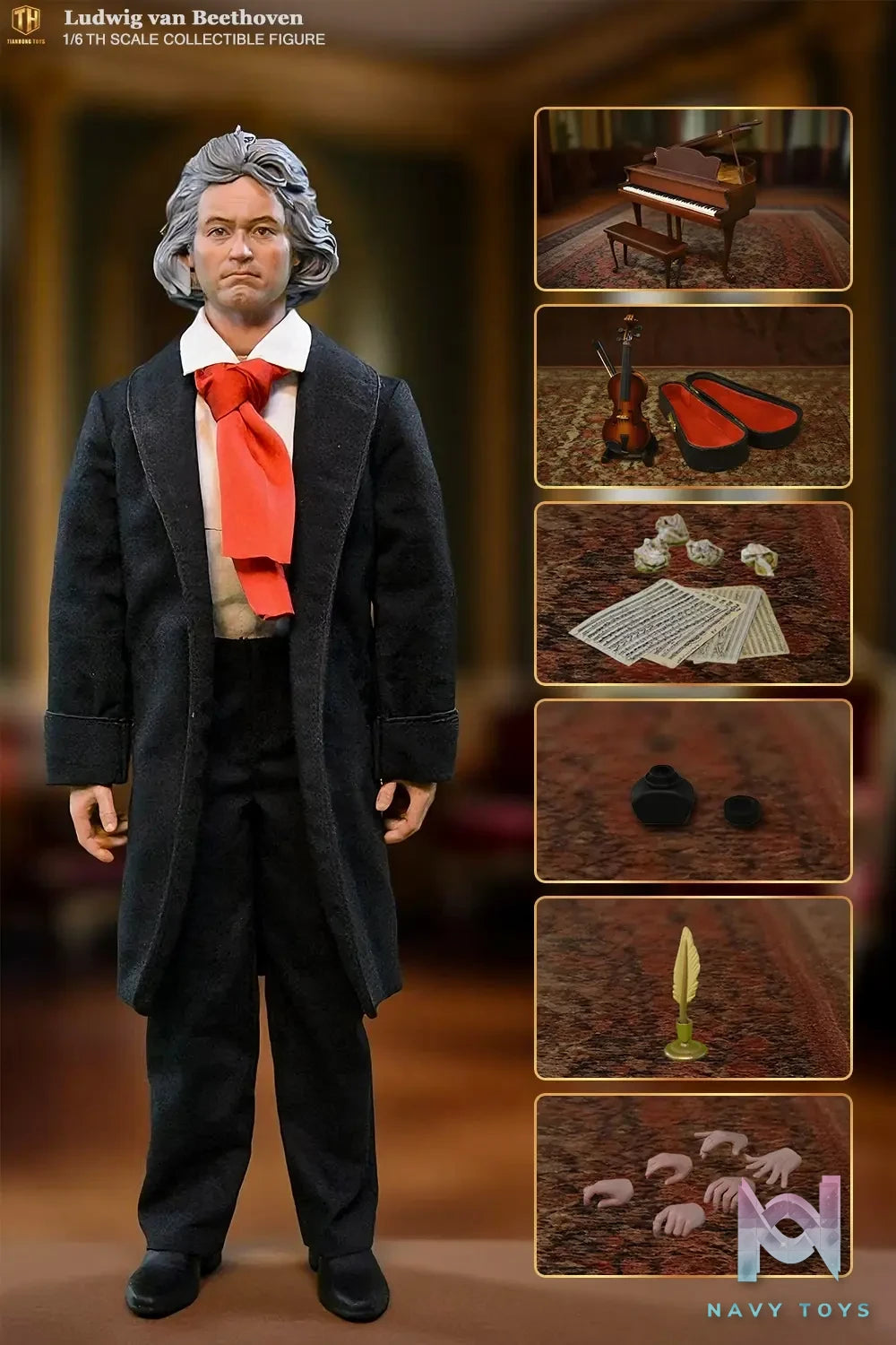 THTOYS – Ludwig van Beethoven 1/6 Action Figure THA004 (Licensed)