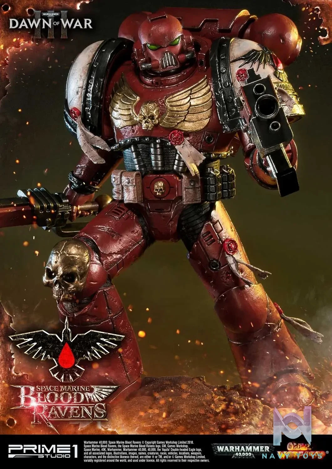 Prime 1 Studio – Premium Masterline Warhammer 40,000: Dawn of War III Space Marine Blood Ravens PMWH40K-02 PMWH40K-02DX (Licensed)