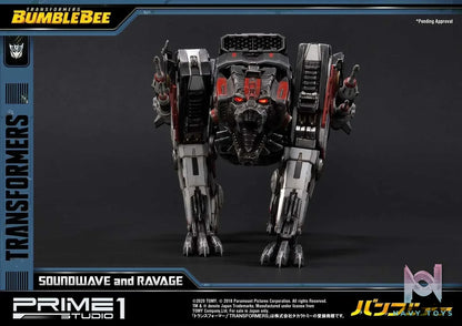 Prime 1 Studio – Museum Masterline Transformers: Bumblebee (Film) Soundwave & Ravage MMTFM-27 MMTFM-27EX (Licensed)