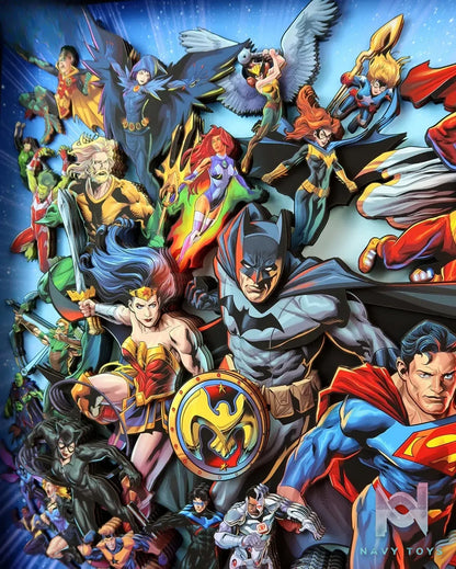 KALA HOME Studio – DC Comics Multiple Characters 3D Decorative Painting DC Comics