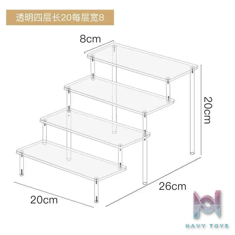 Showcase Factory – Acrylic Stair Display Stand for Nendoroids Blind Boxes Mini Figures