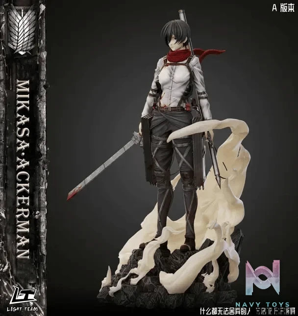 LIGHT TEAM Studio - Attack on Titan Character Series Final Season Mikasa Ackerman resin statue Navy Toys anime figure