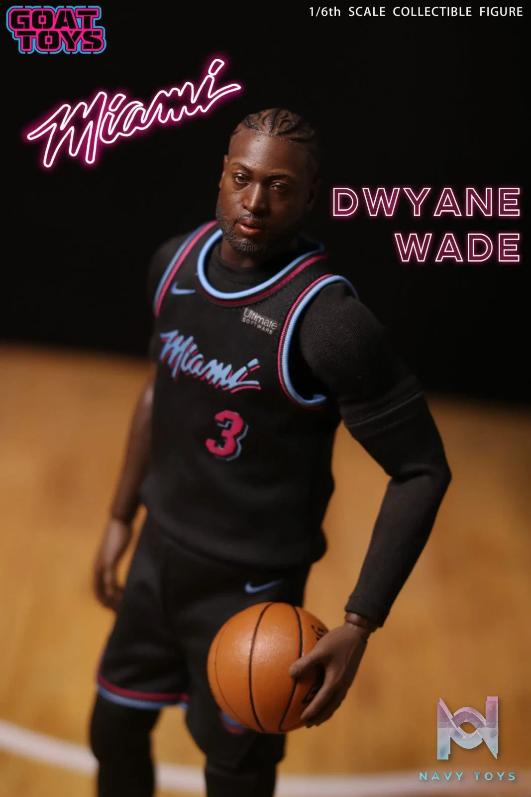 Goat Toys Studio – Dwyane Wade Game-Winner vs Warriors Set – Miami Heat