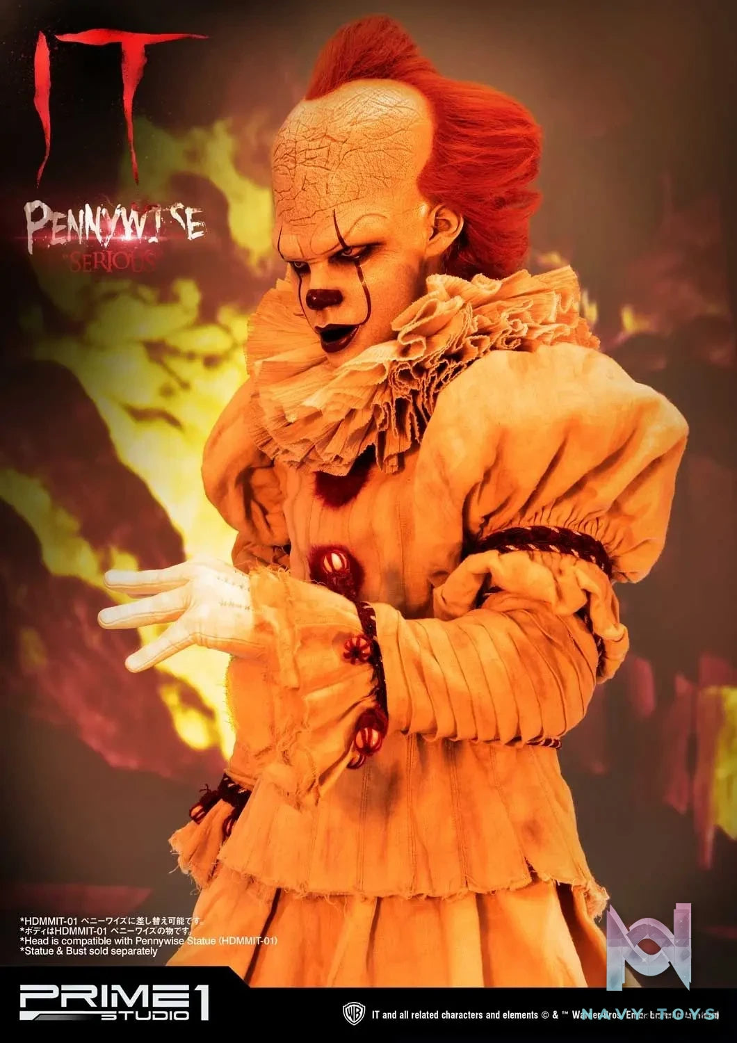 Prime 1 Studio – High Definition Bust IT (Film) Pennywise Head HDBIT-01 HDBIT-02 HDBIT-03 HDBIT-ALL (Licensed)