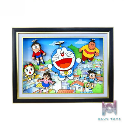 KALA HOME Studio – Doraemon Multiple Characters #03 3D Decorative Painting Doraemon