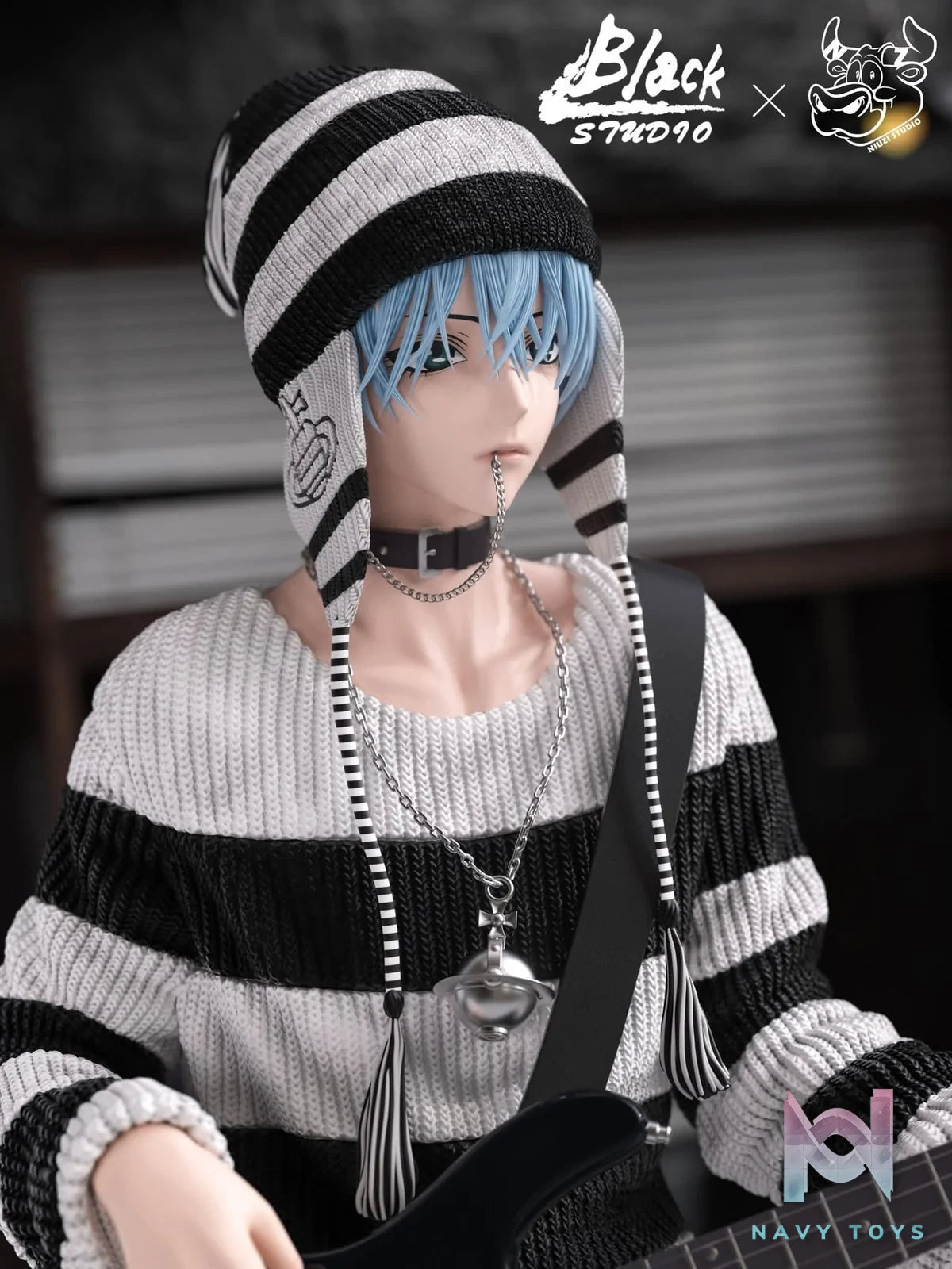 Okazaki Shinichi resin statue Black & NIUZI Studio anime figure