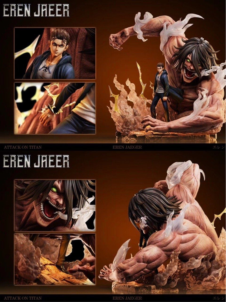 Eren vs Pieck - Attack On Titan - Void Studio resin statue Void Studio anime figure