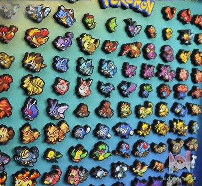 KALA HOME Studio – Generation I Pokémon Pixel Art 3D Decorative Painting Pokémon