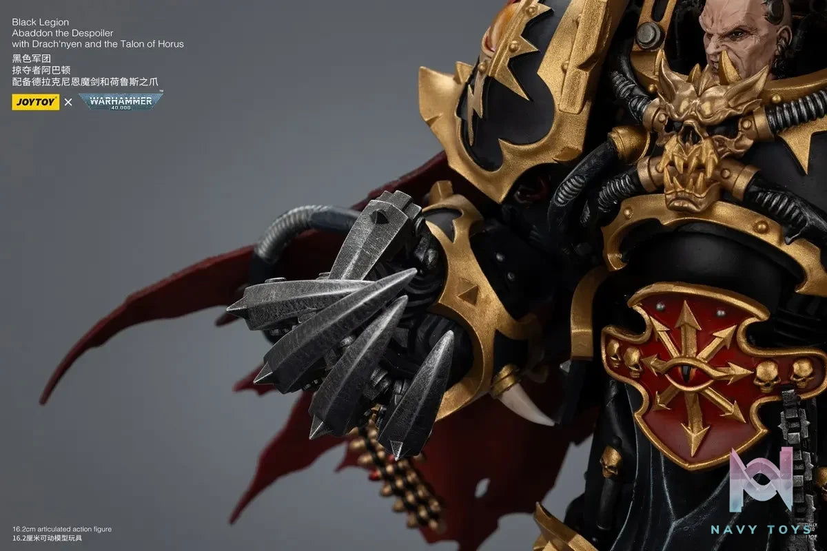 JOYTOY – 1/18 Black Legion Abaddon the Despoiler with Drach’nyen and the Talon of Horus JT02922 (Licensed)