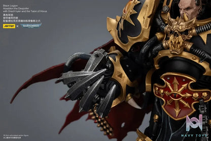 JOYTOY – 1/18 Black Legion Abaddon the Despoiler with Drach’nyen and the Talon of Horus JT02922 (Licensed)