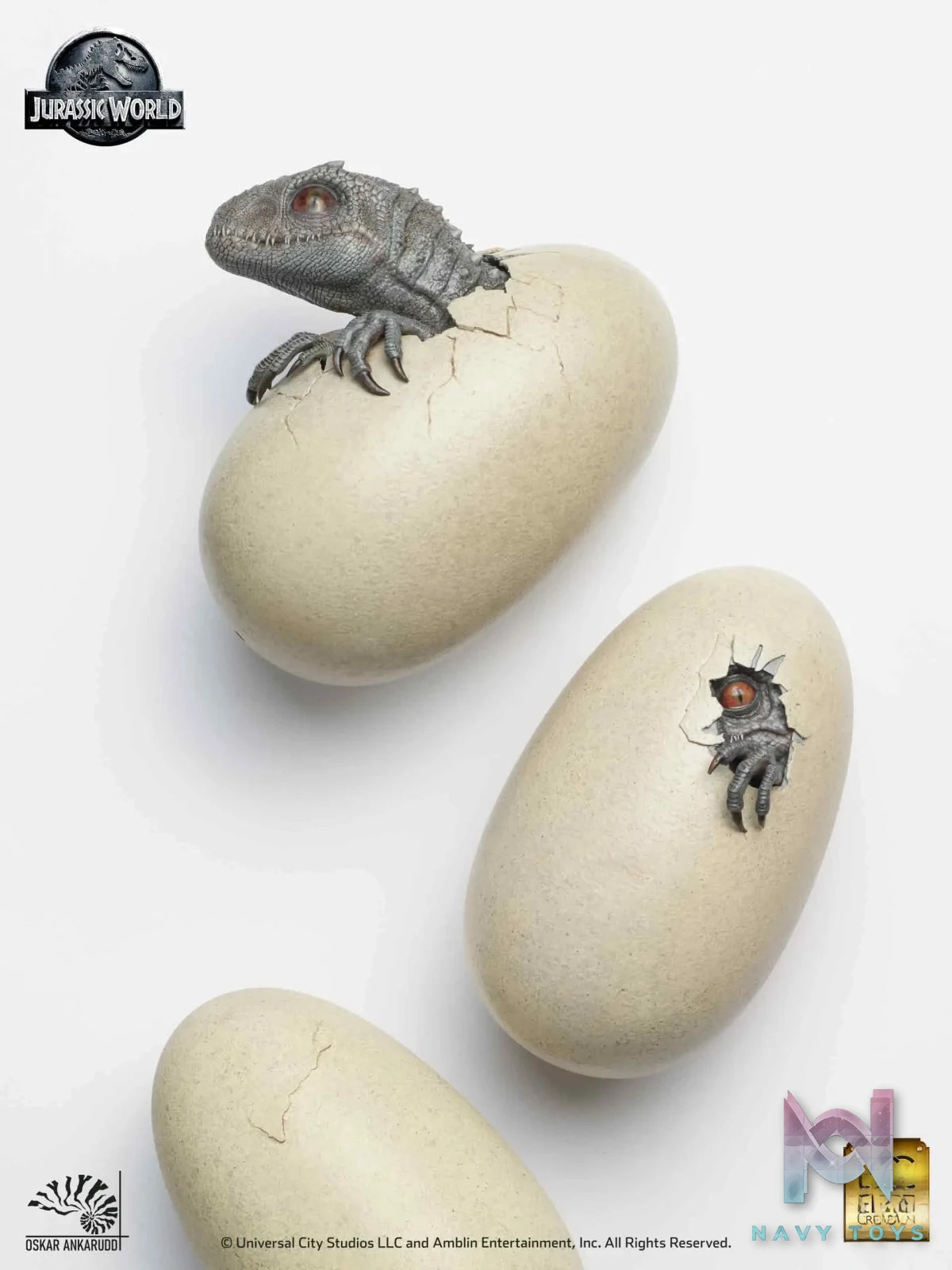 Elite Creature Collectibles (ECC) – Jurassic World Hatching Indominus Rex set 1/2 scale (Licensed)