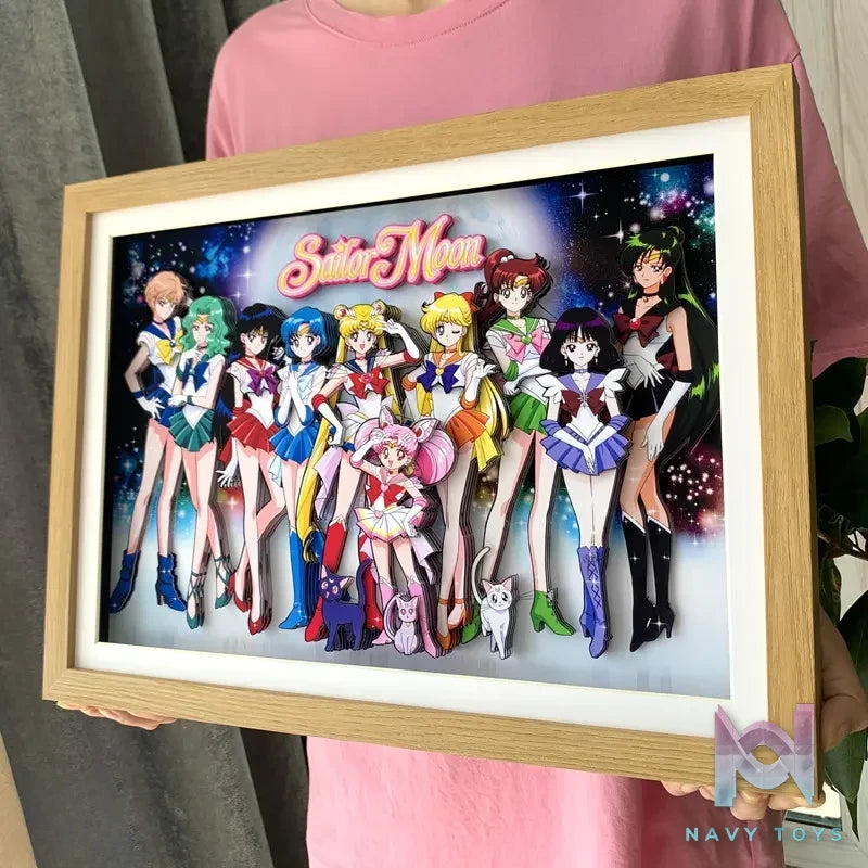 KALA HOME Studio – Sailor Moon Multiple Characters #01 3D Decorative Painting Sailor Moon