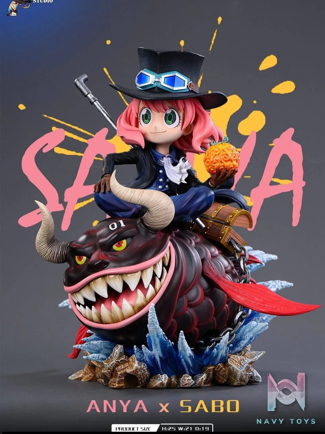 Anya x Sabo resin statue BiuBiu Studio anime figure