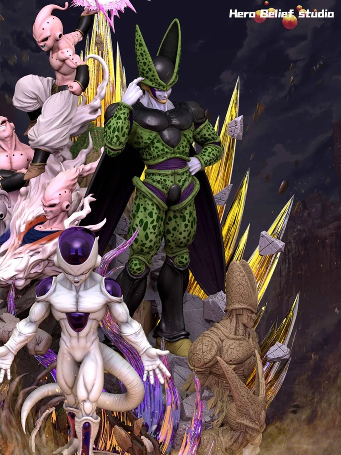 Freiza & Cell & Buu - Dragon Ball - Hero Belief Studio resin statue hero belief studio anime figure
